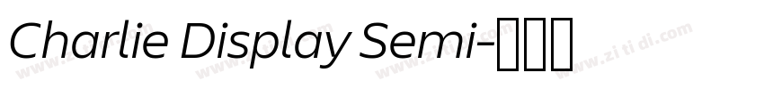 Charlie Display Semi字体转换
